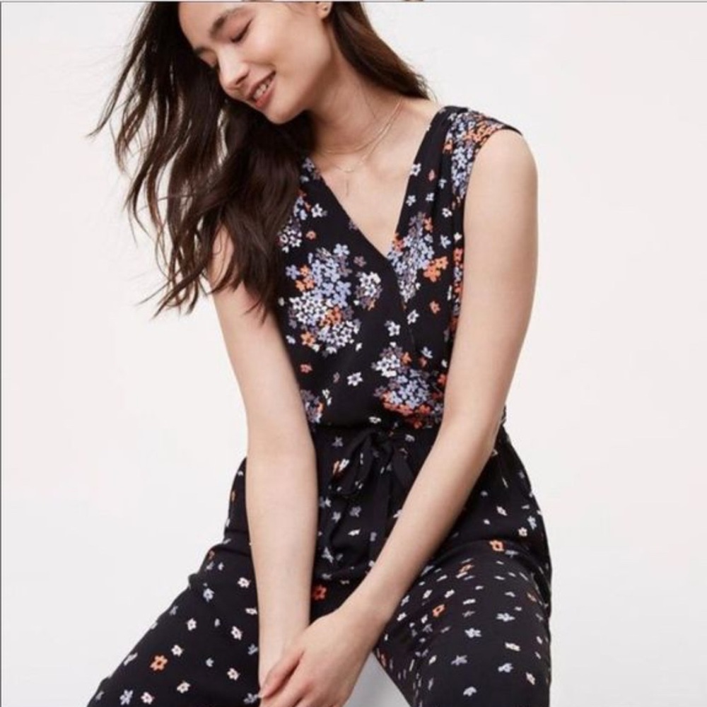 Loft Petite Floral Jumpsuit